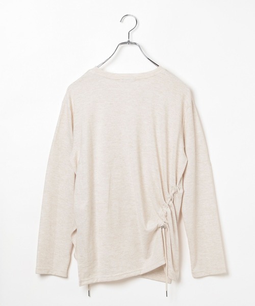 BAYFLOW（ベイフロー）の「[トレンドデザイン]アシメシャーリングプルオーバー（Tシャツ/カットソー・レディース・ブルー/オフホワイト/チャコール・FREE）」の15枚目の写真