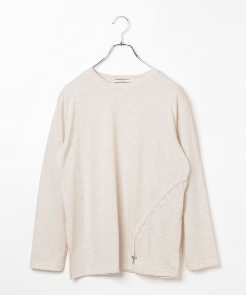 BAYFLOW（ベイフロー）の「[トレンドデザイン]アシメシャーリングプルオーバー（Tシャツ/カットソー・レディース・ブルー/オフホワイト/チャコール・FREE）」の16枚目の写真