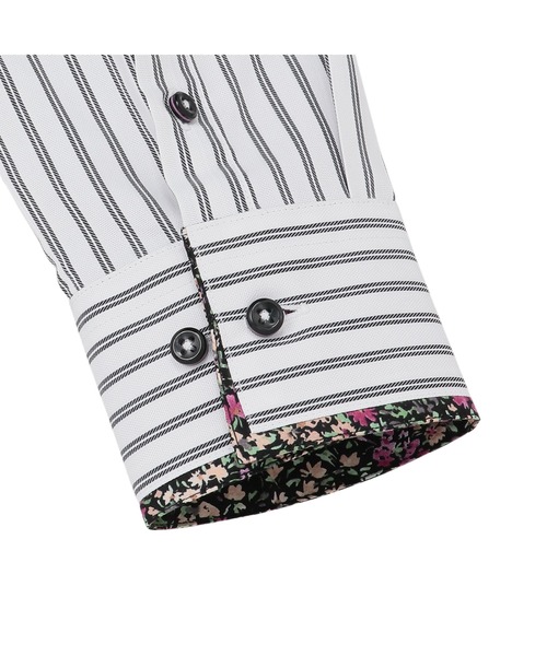 TOKYO SHIRTS(トウキョウシャツ)の「透け防止 形態安定ノーアイロン スキッパー 長袖ビジネスワイシャツ(ビジネスシャツ・レディース・グレー・M/L/XL/LL/S)」の4枚目の写真