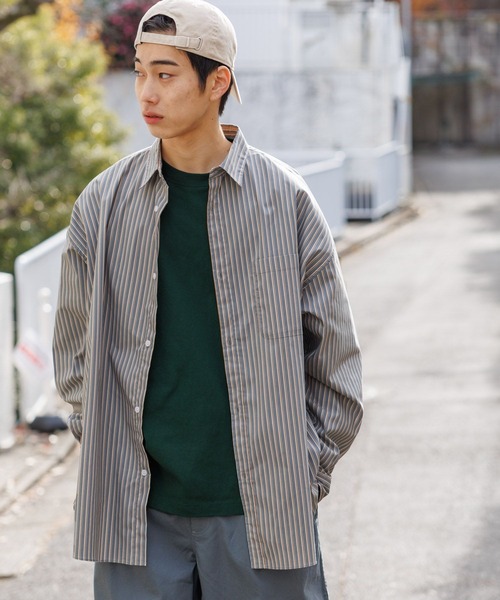 セール】イージーケア柄ロングスリーブシャツ（シャツ/ブラウス