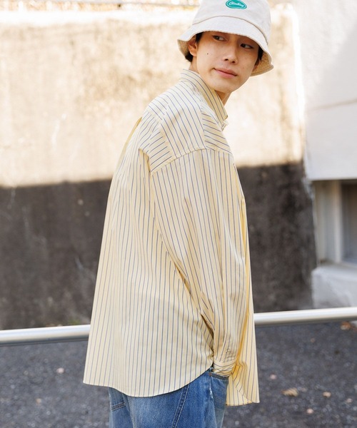niko and...（ニコアンド）の「イージーケア柄ロングスリーブシャツ（シャツ/ブラウス・メンズ・グリーン/イエロー/サックスブルー/ピンク/グレー/ネイビー・MEDIUM/BIG(L)）」の19枚目の写真