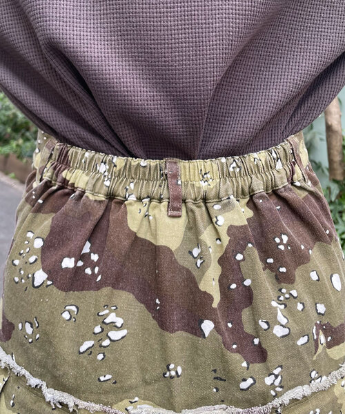 セール】【UNESS/ユーネス】カモ柄プリーツミドルスカート（スカート