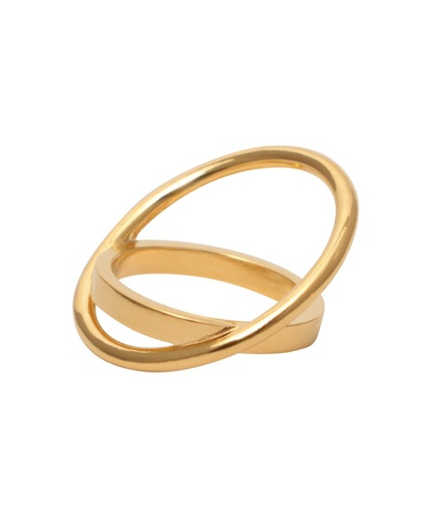 YArKA（ヤーカ）の「【YArKA/ヤーカ】circle & oval overlap ring [luslep4] / 円と楕円の重なりリング（リング・メンズ・シルバー/ゴールド/その他1・#13/#15/#7/#9/#11）」の5枚目の写真