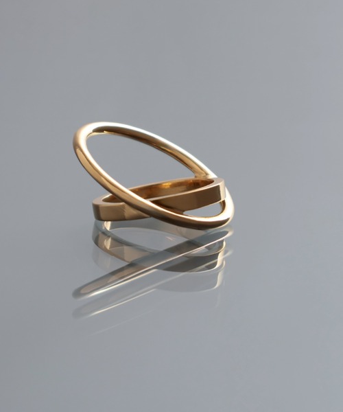 YArKA（ヤーカ）の「【YArKA/ヤーカ】circle & oval overlap ring [luslep4] / 円と楕円の重なりリング（リング・メンズ・シルバー/ゴールド/その他1・#13/#15/#7/#9/#11）」の9枚目の写真