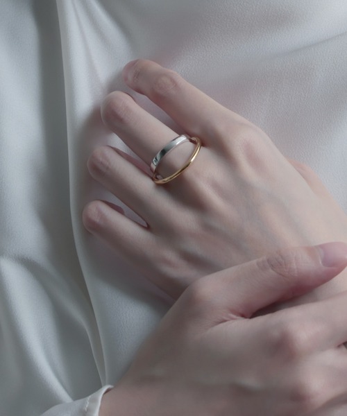 YArKA（ヤーカ）の「【YArKA/ヤーカ】circle & oval overlap ring [luslep4] / 円と楕円の重なりリング（リング・メンズ・シルバー/ゴールド/その他1・#13/#15/#7/#9/#11）」の16枚目の写真