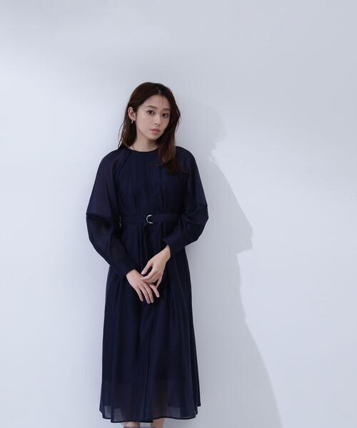 NATURAL BEAUTY BASIC(ナチュラルビューティーベーシック)の「◇【Oggi掲載】ベルテッドフォルムシアーワンピース(ワンピース・レディース・ベージュ/ライトグリーン/ネイビー・MEDIUM/SMALL/P/S)」の21枚目の写真