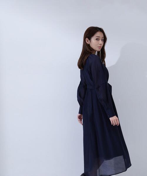 NATURAL BEAUTY BASIC(ナチュラルビューティーベーシック)の「◇【Oggi掲載】ベルテッドフォルムシアーワンピース(ワンピース・レディース・ベージュ/ライトグリーン/ネイビー・MEDIUM/SMALL/P/S)」の16枚目の写真