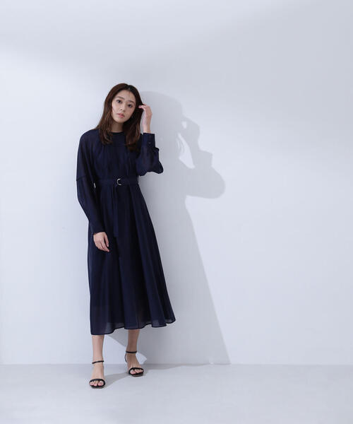 Randyベルテッドベアワンピース SLY | PLEATS BELTED ロングワンピース (ワンピース(ロング