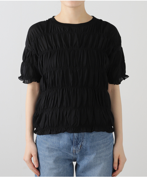 HAKUJI/ハクジ Twist jersey shirring 25214ff50727c7a207e9dd65c86d9e