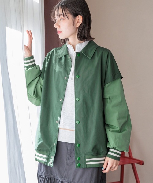 niko and...（ニコアンド）の「2WAYアニマルスタジャン（スタジャン・レディース・グリーン/ネイビー/ベージュ・FREE）」の8枚目の写真