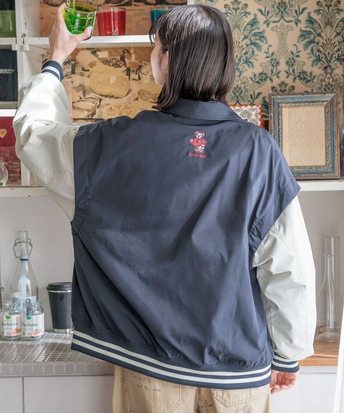 niko and...（ニコアンド）の「2WAYアニマルスタジャン（スタジャン・レディース・グリーン/ネイビー/ベージュ・FREE）」の12枚目の写真