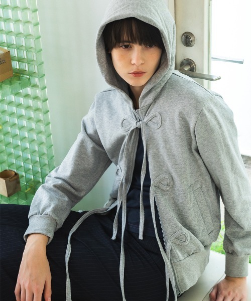 ジャケット・アウター ribbon zip hoodie ribbon zip hoodie（パーカー）｜soduk（スドーク）のファッション通販