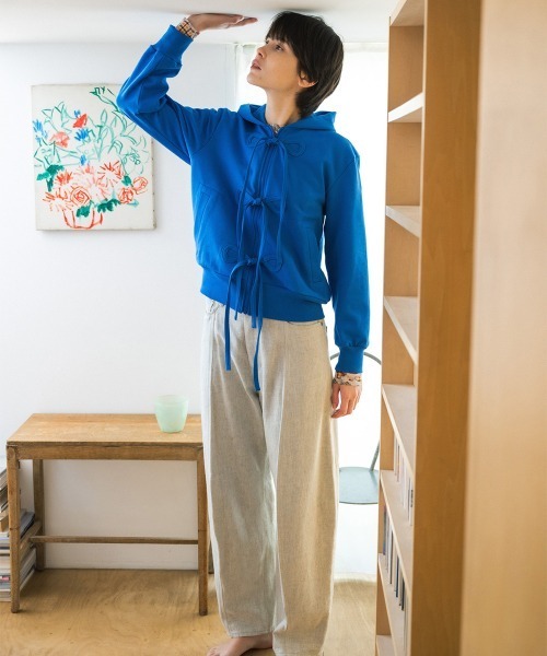 ribbon zip hoodie（パーカー）｜soduk（スドーク）のファッション通販