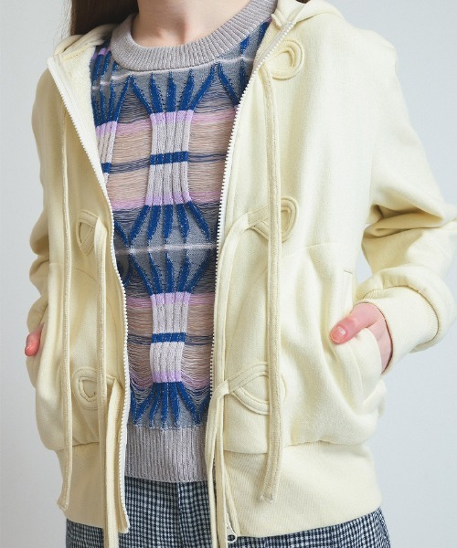 ジャケット・アウター ribbon zip hoodie ribbon zip hoodie（パーカー）｜soduk（スドーク）のファッション通販