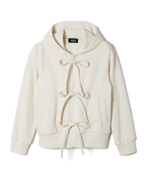 ジャケット・アウター ribbon zip hoodie ribbon zip hoodie（パーカー）｜soduk（スドーク）のファッション通販