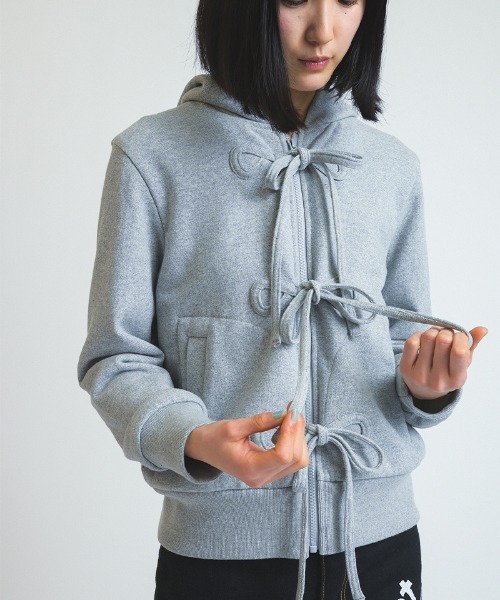 ジャケット・アウター ribbon zip hoodie ribbon zip hoodie（パーカー）｜soduk（スドーク）のファッション通販