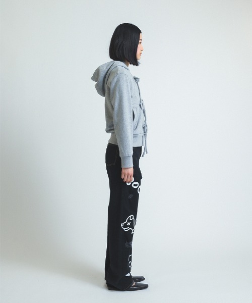 セール】ribbon zip hoodie（パーカー）｜soduk（スドーク）の