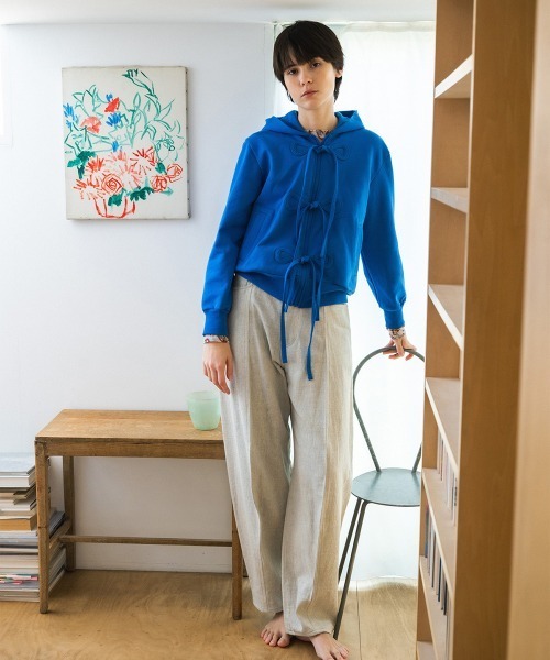 ribbon zip hoodie（パーカー）｜soduk（スドーク）のファッション通販