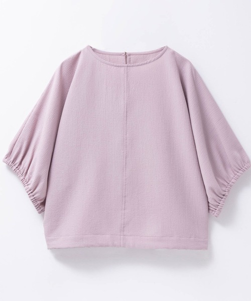 NAVY(ネイビー)の「nAvy 裾サイドシャーリングブラウス(シャツ/ブラウス・レディース・ミント/ライトピンク/ブラウン系・M/L)」の1枚目の写真
