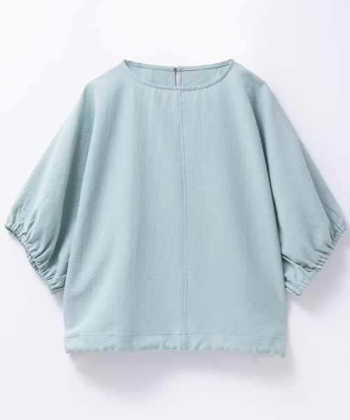NAVY(ネイビー)の「nAvy 裾サイドシャーリングブラウス(シャツ/ブラウス・レディース・ミント/ライトピンク/ブラウン系・M/L)」の3枚目の写真
