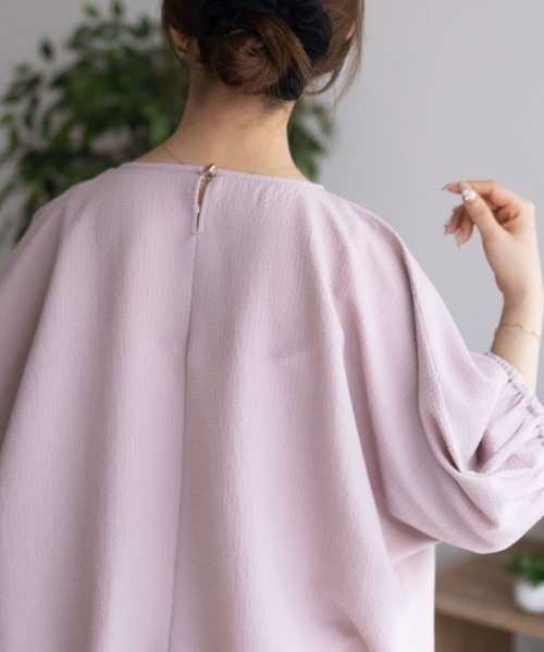 NAVY(ネイビー)の「nAvy 裾サイドシャーリングブラウス(シャツ/ブラウス・レディース・ミント/ライトピンク/ブラウン系・M/L)」の5枚目の写真