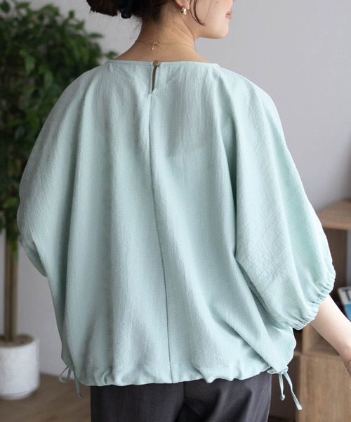 NAVY(ネイビー)の「nAvy 裾サイドシャーリングブラウス(シャツ/ブラウス・レディース・ミント/ライトピンク/ブラウン系・M/L)」の9枚目の写真