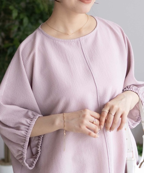 NAVY(ネイビー)の「nAvy 裾サイドシャーリングブラウス(シャツ/ブラウス・レディース・ミント/ライトピンク/ブラウン系・M/L)」の16枚目の写真