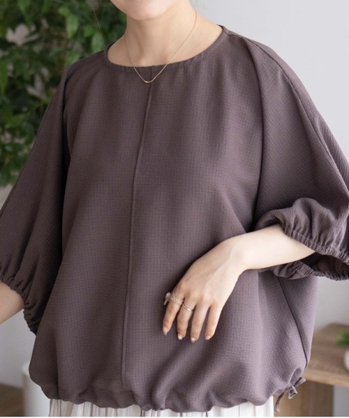 NAVY(ネイビー)の「nAvy 裾サイドシャーリングブラウス(シャツ/ブラウス・レディース・ミント/ライトピンク/ブラウン系・M/L)」の17枚目の写真
