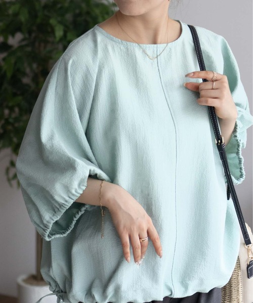 NAVY(ネイビー)の「nAvy 裾サイドシャーリングブラウス(シャツ/ブラウス・レディース・ミント/ライトピンク/ブラウン系・M/L)」の18枚目の写真
