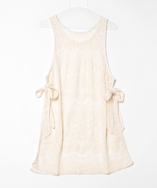 レアデザイン✨アルベロベロ♡シワ加工 お顔ベスト チュニック　レース　リボン レアデザイン✨アルベロベロ♡シワ加工 お顔ベスト チュニック