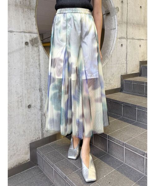 美品　MURUA ムルーア　花柄　ペイズリー　キャミ　ニット　スカート　セット 2wayフレンチスリーブニット[品番：MKSW0064119]｜MURUA