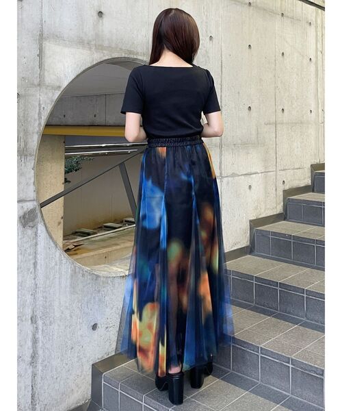 MURUA(ムルーア)の「シェイドフラワーチュールスカート(スカート・レディース・ブラック/ブルー/アイボリー・FREE)」の10枚目の写真