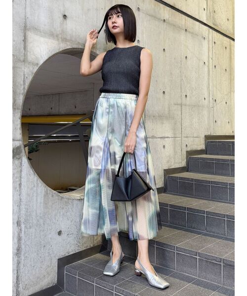 MURUA(ムルーア)の「シェイドフラワーチュールスカート(スカート・レディース・ブラック/ブルー/アイボリー・FREE)」の14枚目の写真