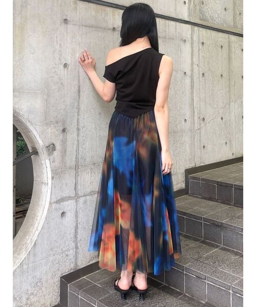 MURUA(ムルーア)の「シェイドフラワーチュールスカート(スカート・レディース・ブラック/ブルー/アイボリー・FREE)」の22枚目の写真