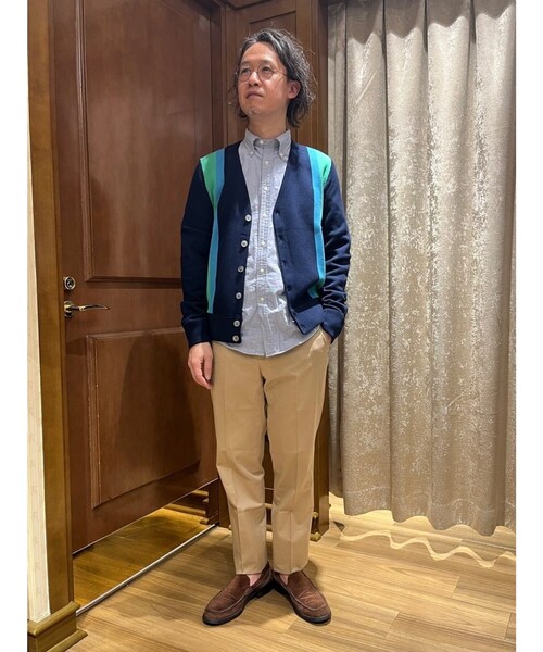 BROOKS BROTHERS（ブルックスブラザーズ）の「スーピマコットン カバナ リンクス Vネックカーディガン（カーディガン/ボレロ・メンズ・ネイビー・MEDIUM/SMALL/LARGE）」の5枚目の写真