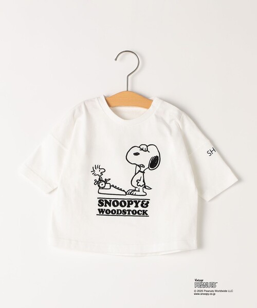 SHIPS（シップス）の「SHIPS KIDS:80～90cm / スヌーピー 七分袖 TEE（Tシャツ/カットソー・キッズ・ライトブルー/ホワイト系/ピンク・90/80）」の2枚目の写真