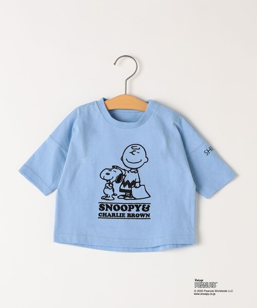 SHIPS（シップス）の「SHIPS KIDS:80～90cm / スヌーピー 七分袖 TEE（Tシャツ/カットソー・キッズ・ライトブルー/ホワイト系/ピンク・90/80）」の3枚目の写真