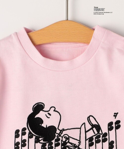 SHIPS（シップス）の「SHIPS KIDS:80～90cm / スヌーピー 七分袖 TEE（Tシャツ/カットソー・キッズ・ライトブルー/ホワイト系/ピンク・90/80）」の4枚目の写真