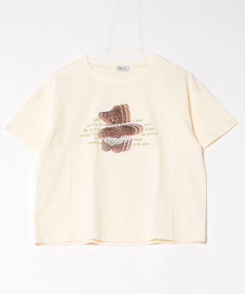 unica(ユニカ)の「ビートベアーphotoT(Tシャツ/カットソー・レディース・ライトパープル/オフホワイト・F)」の7枚目の写真