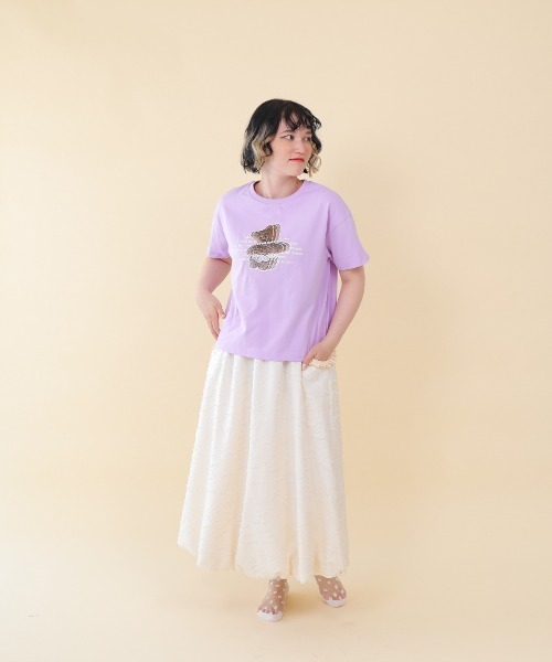 unica(ユニカ)の「ビートベアーphotoT(Tシャツ/カットソー・レディース・ライトパープル/オフホワイト・F)」の9枚目の写真
