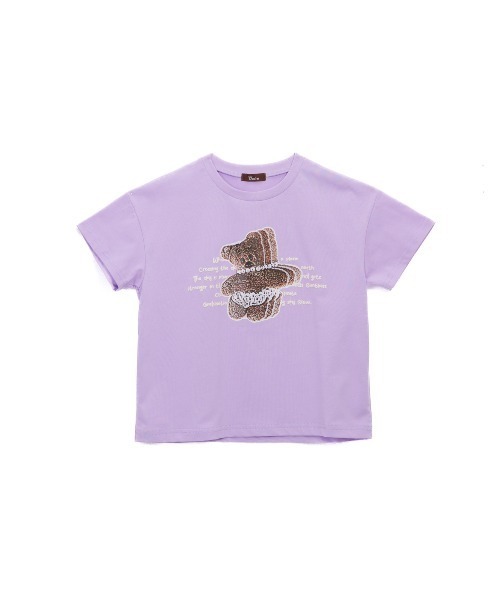 unica(ユニカ)の「ビートベアーphotoT(Tシャツ/カットソー・レディース・ライトパープル/オフホワイト・F)」の5枚目の写真