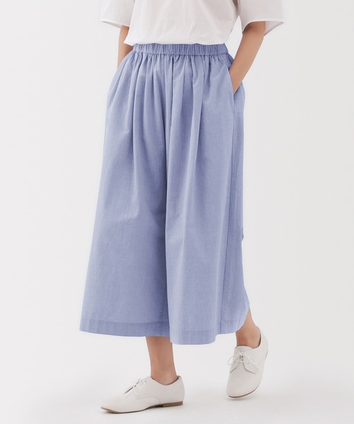 無印良品(ムジルシリョウヒン)の「婦人 涼感イージークロップドパンツ(その他パンツ・レディース・サックスブルー系/グレー系/ブラック・XL/L/M/S)」の3枚目の写真