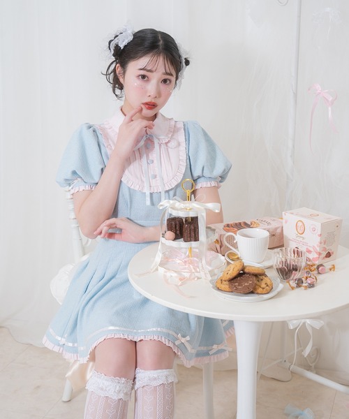 Honey Cinnamon（ハニーシナモン）の「配色ツイードポイントリボン