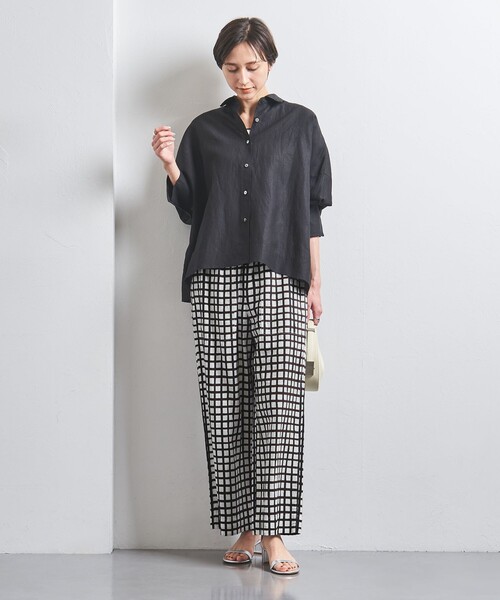 UNITED ARROWS(ユナイテッドアローズ)の「リネン チェック パッチポケット イージーパンツ(その他パンツ・レディース・その他1・34/36/38)」の5枚目の写真