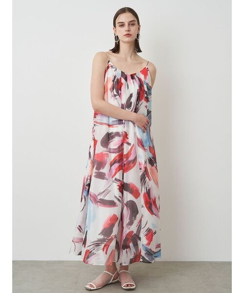 ELENDEEK（エレンディーク）の「ペインティングパターンキャミワンピース（ワンピース・レディース・ブラック/ベージュ/レッド/グリーン・FREE）」の5枚目の写真