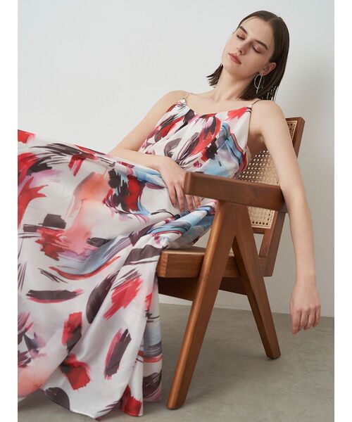 ELENDEEK（エレンディーク）の「ペインティングパターンキャミワンピース（ワンピース・レディース・ブラック/ベージュ/レッド/グリーン・FREE）」の9枚目の写真