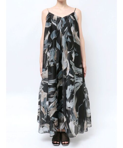 ELENDEEK（エレンディーク）の「ペインティングパターンキャミワンピース（ワンピース・レディース・ブラック/ベージュ/レッド/グリーン・FREE）」の17枚目の写真