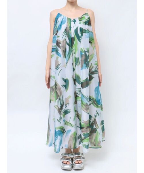 ELENDEEK（エレンディーク）の「ペインティングパターンキャミワンピース（ワンピース・レディース・ブラック/ベージュ/レッド/グリーン・FREE）」の20枚目の写真