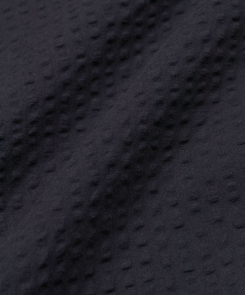 The DUFFER of ST.GEORGE（ザダファーオブセントジョージ）の「SEERSUCKER OVERDYE SKIPPER SHIRT：シアサッカーストライプ 製品染め スキッパーシャツ（シャツ/ブラウス・メンズ・ブラック/ホワイト/ネイビー・SMALL/MEDIUM/LARGE/X-LARGE）」の19枚目の写真