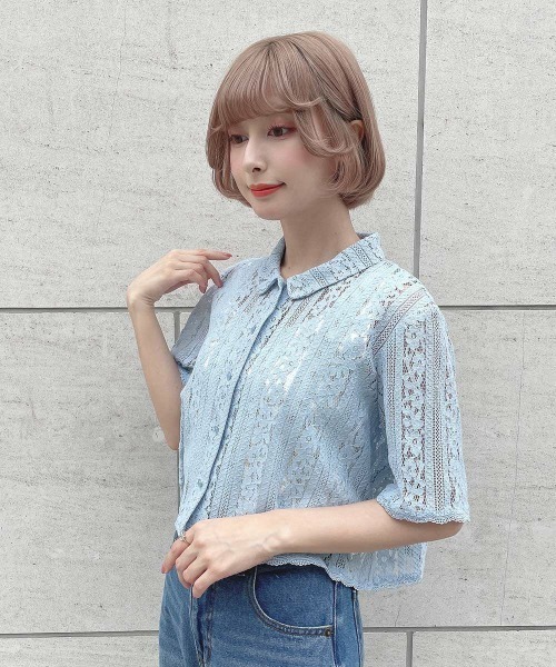 F i.n.t（フィント）の「チューリップ総刺繍プルオーバー
